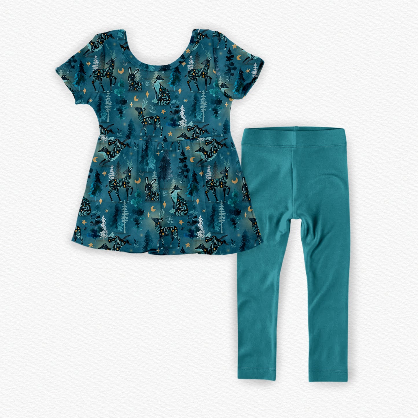 Midnight Glade Peplum 2 Peice Set