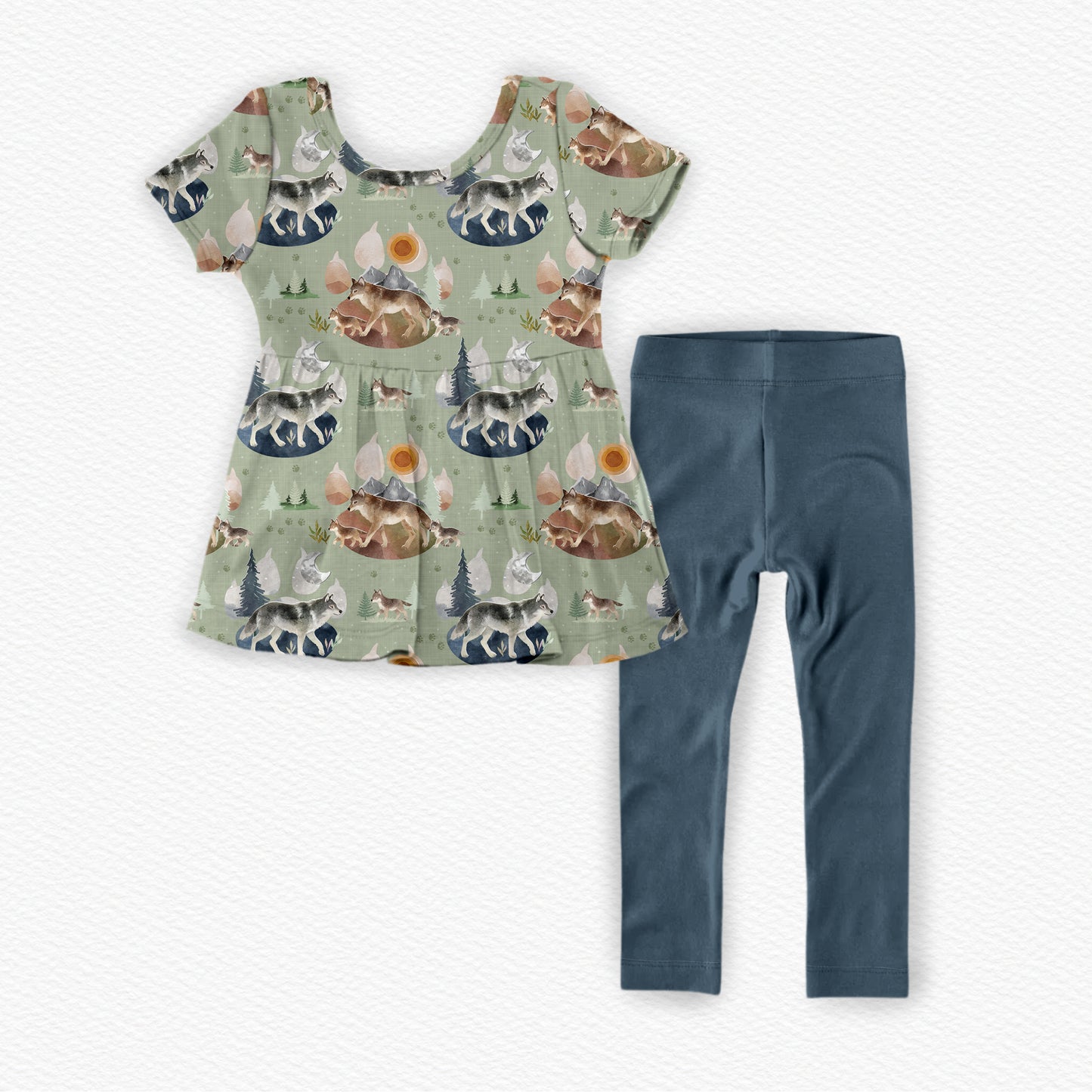 Forest Path Peplum 2 Peice Set
