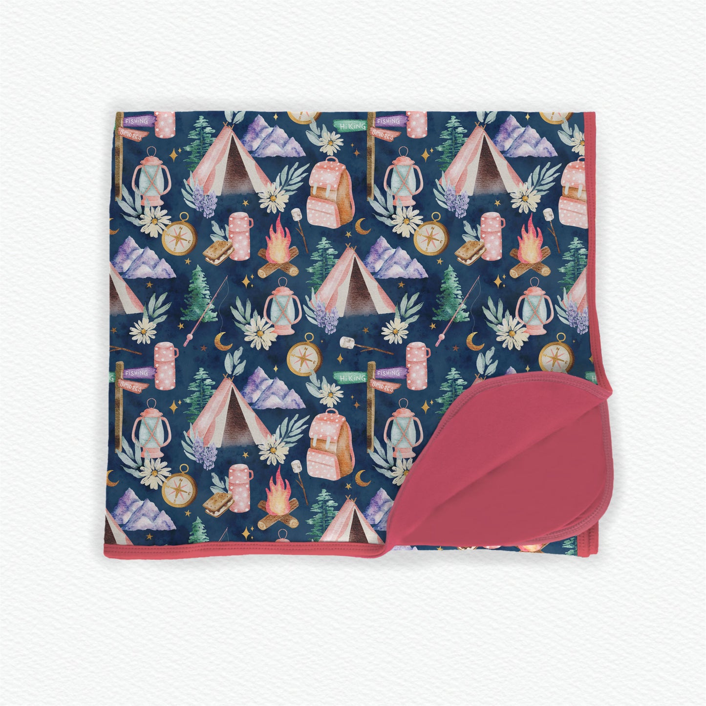Girls Camping Bamboo Blanket *Pre-Order *