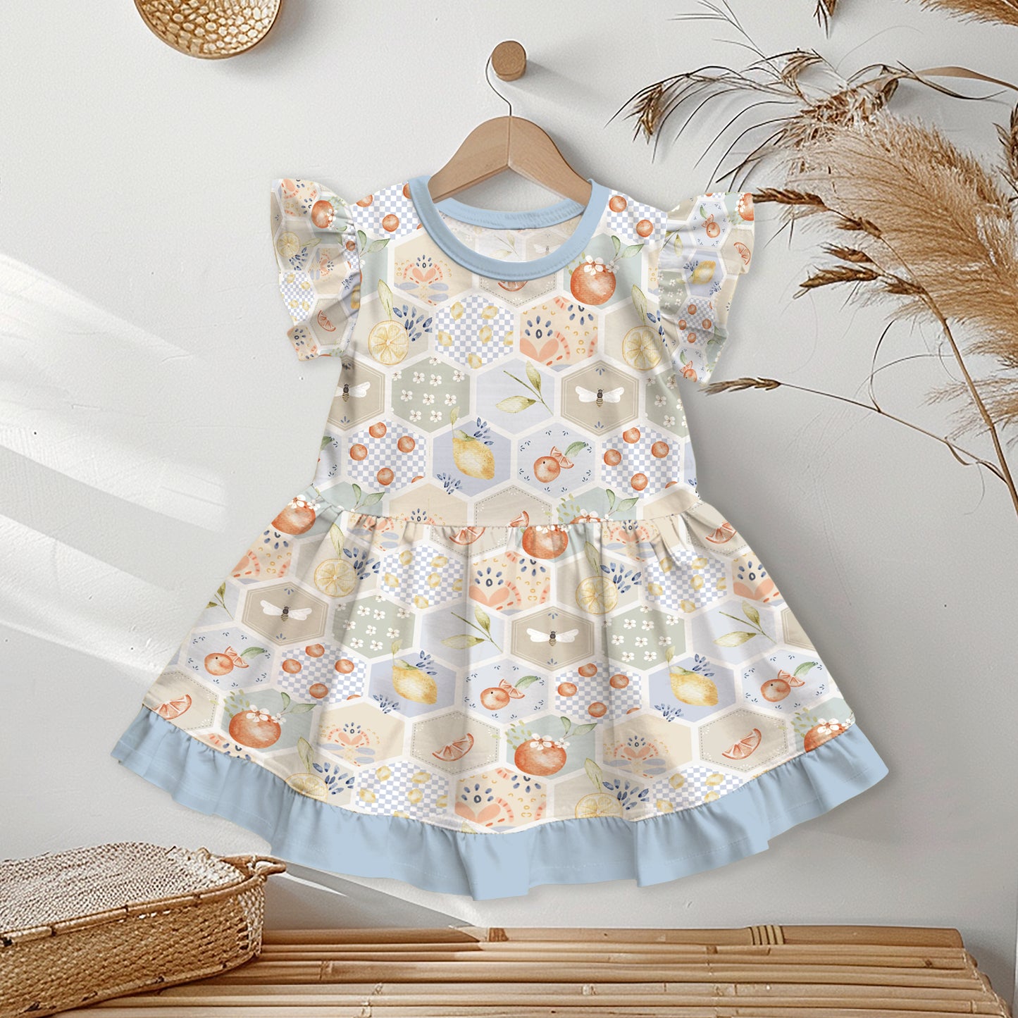 Spring Orange Twirl Dress