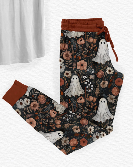 Ghostly Blooms Adult Joggers