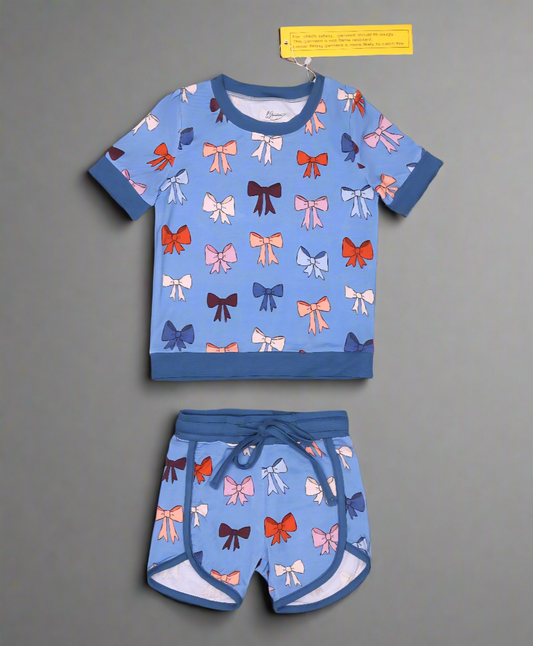 Blue Bows Short set