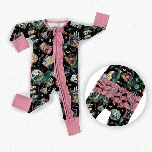 Under The Stars Ruffle Zippie
