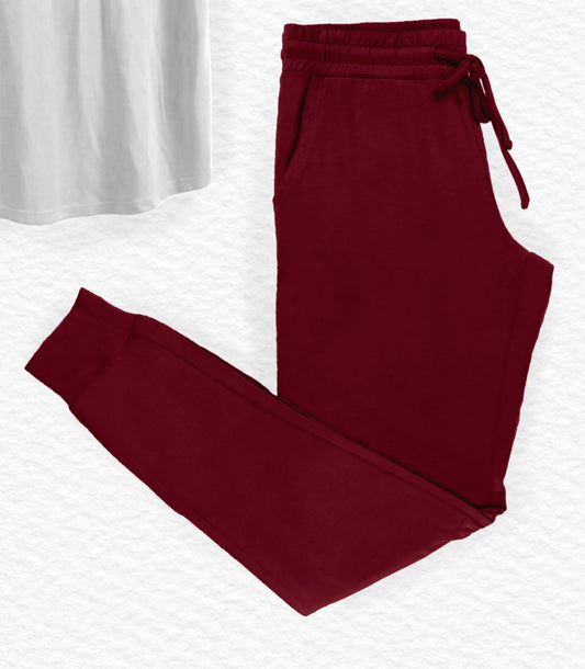 Solid Maroon Joggers