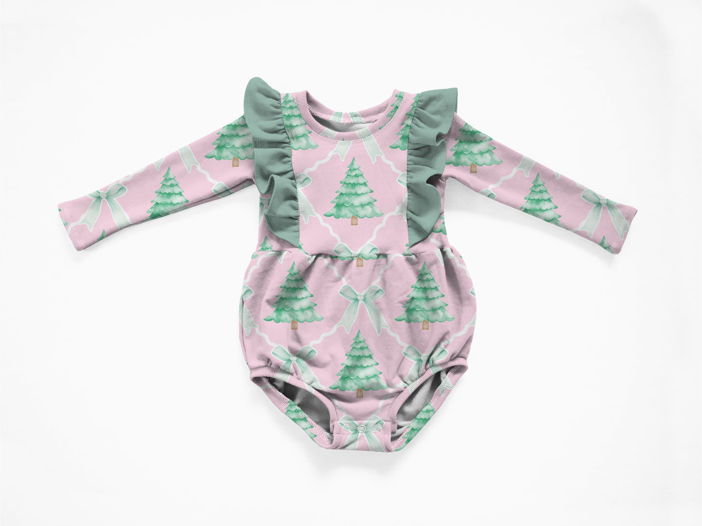 Pink Christmas Bubble Romper