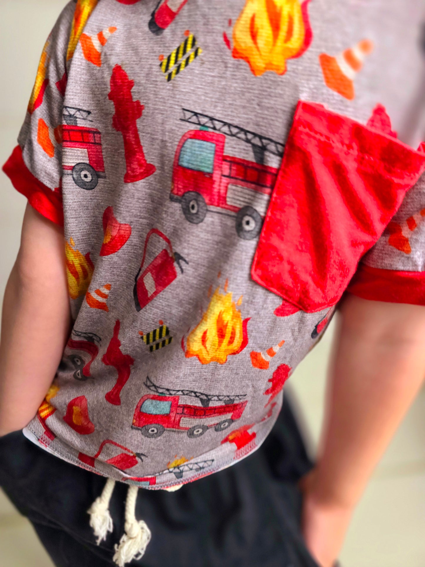 Fire Trucks Tee and Jogger Pant Set