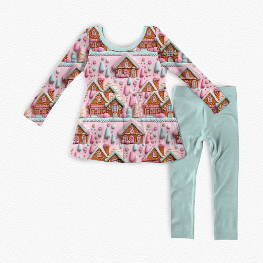 Icing Peplum Top And Leggings