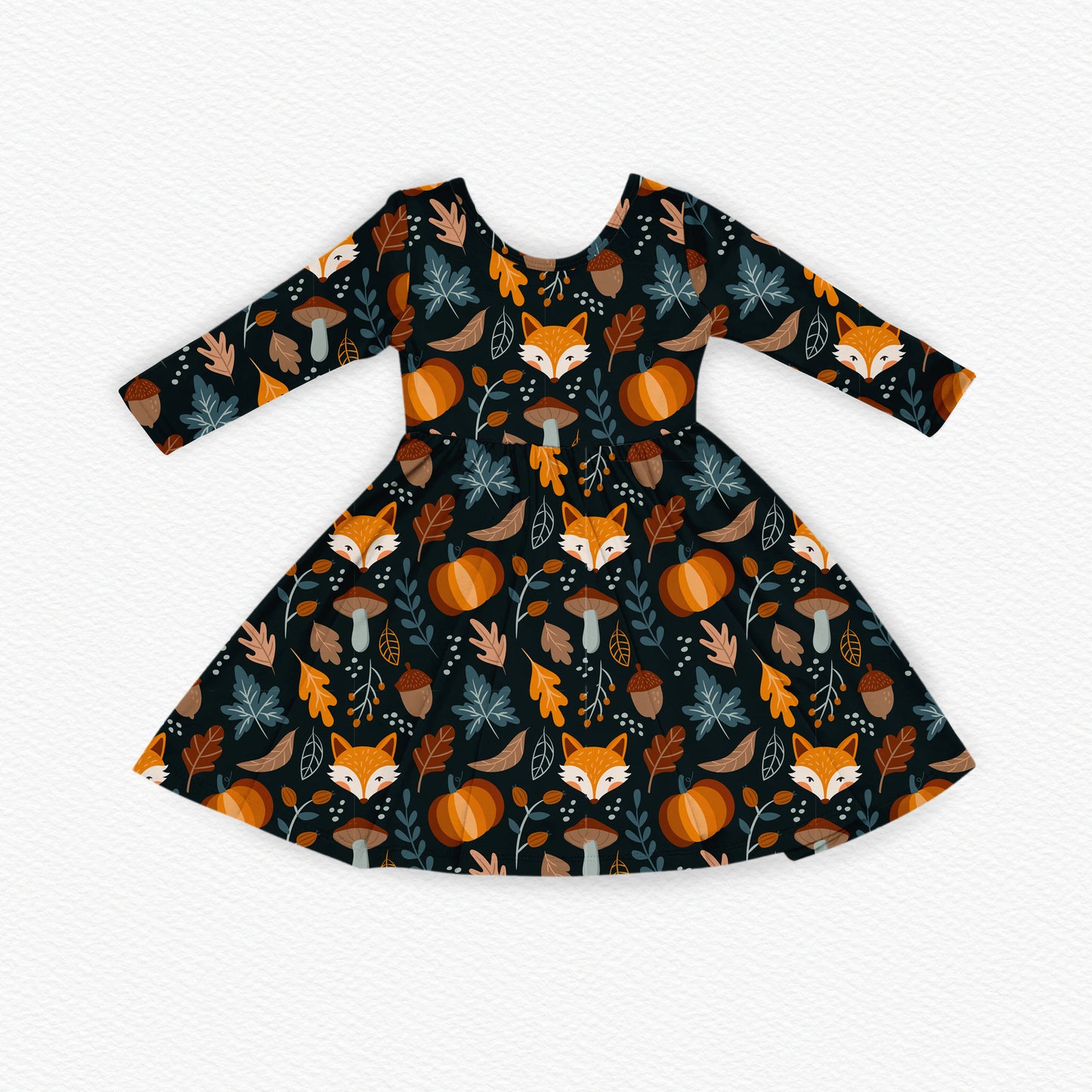 Pumpkin Fox Peplum Top/ Legging