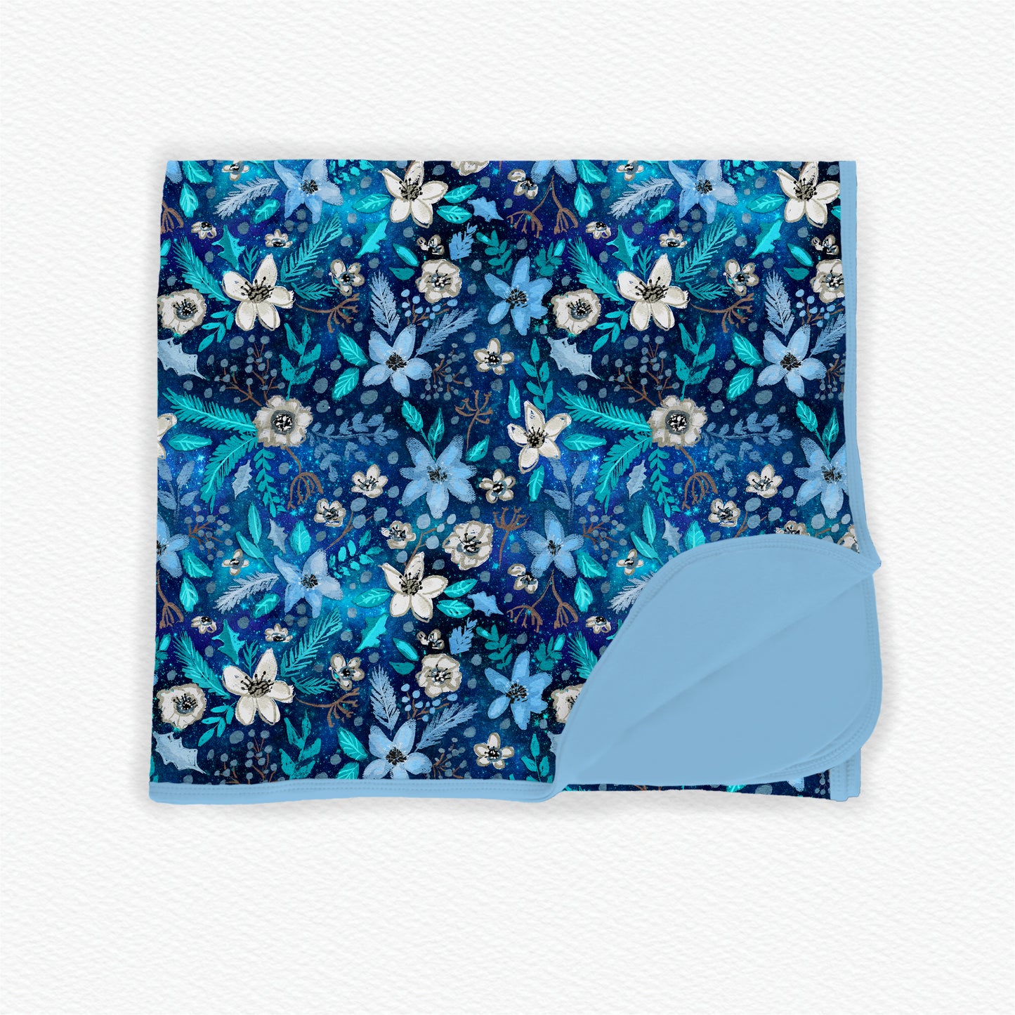 Forgetme Not Plush Bamboo blanket