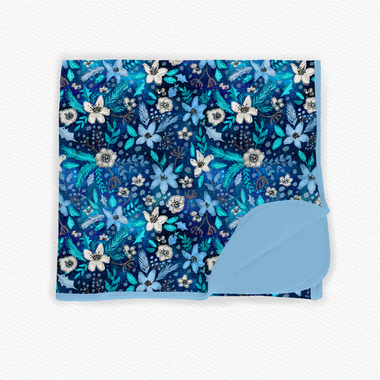 Forgetme Not Plush Bamboo blanket