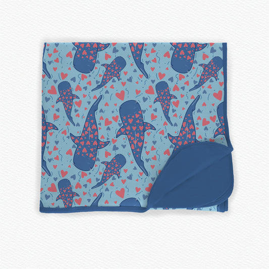 Whale Love Bamboo Blanket