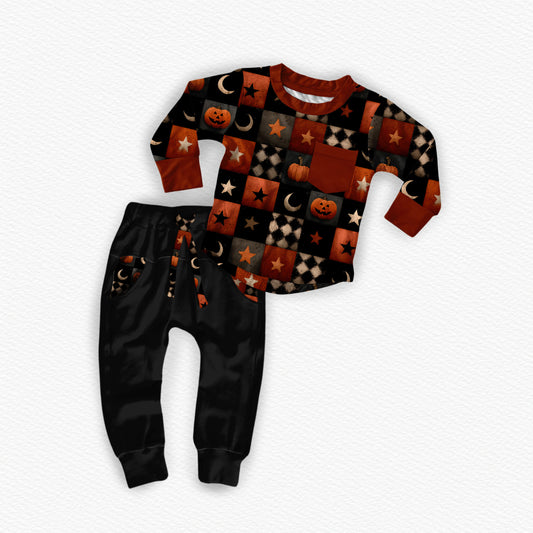 Midnight Check Jogger Set