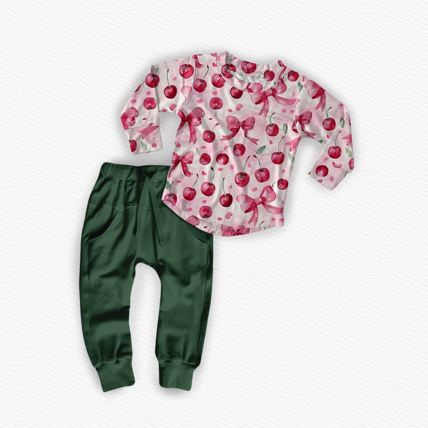 Cherry Knot Jogger Set