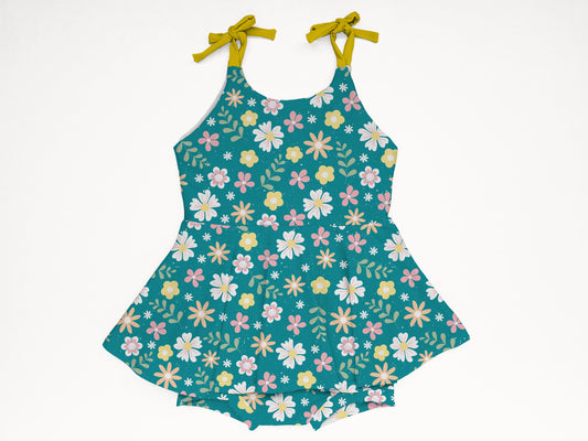 Maybe Daisy Romper Twirl Dress