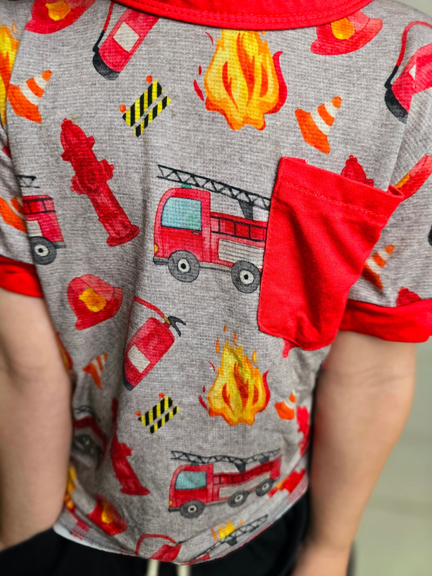 Fire Trucks Tee and Jogger Pant Set