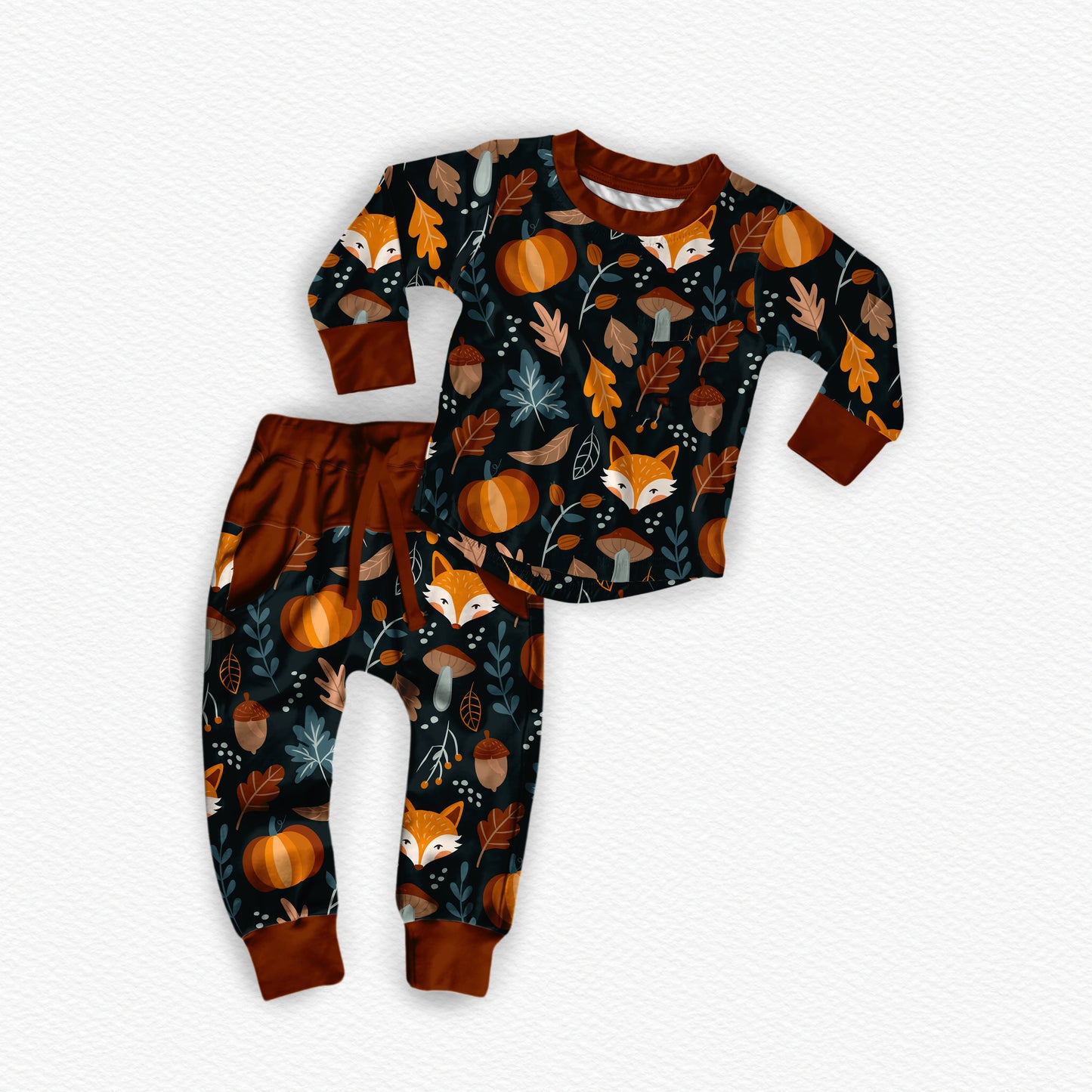 Pumpkin Fox Jogger Set