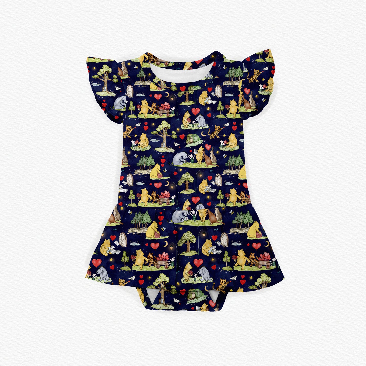 Nighttime Bear Twirl Dress